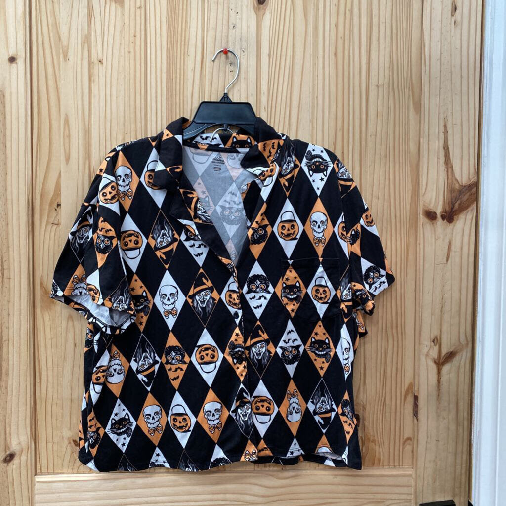 WOMENS HALLOWEEN 2PC PAJAMA SET L