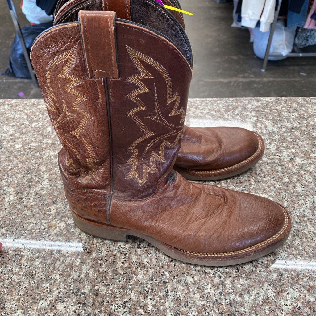 MENS JUSTIN BROWN BOOTS 9