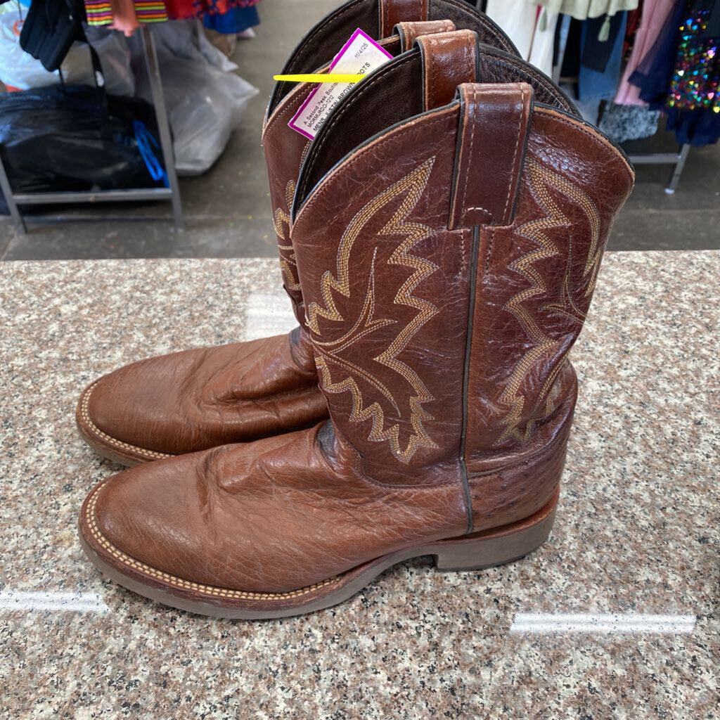 MENS JUSTIN BROWN BOOTS 9