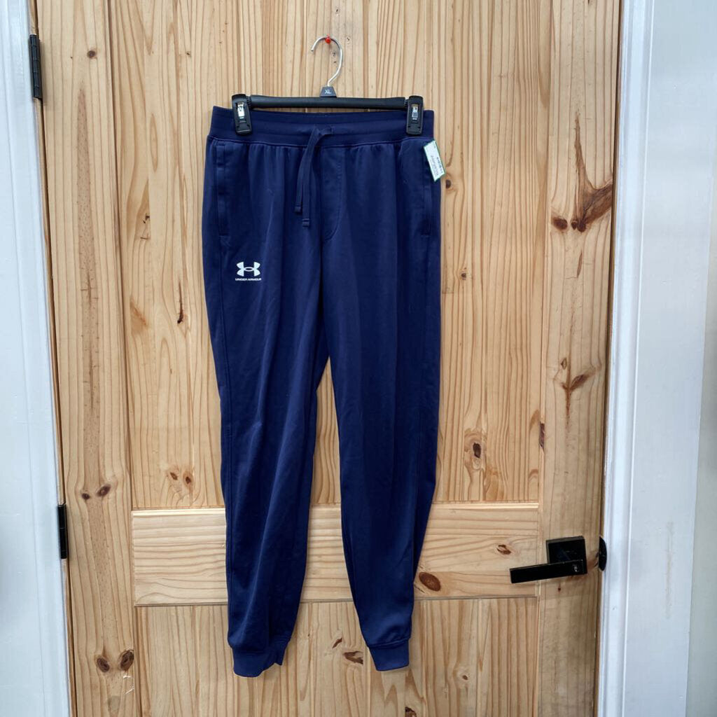 BOYS UNDER ARMOUR PANTS BLK/WHITE 16