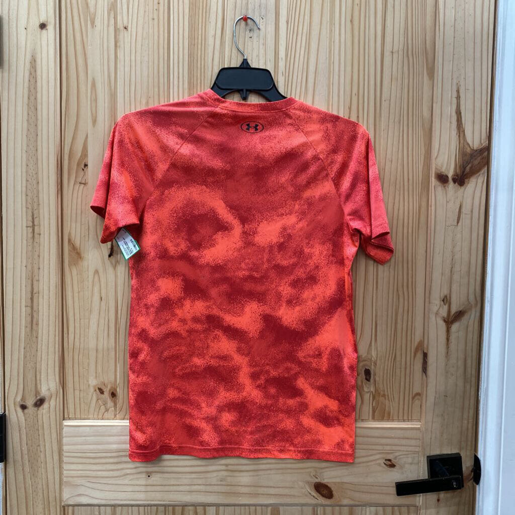 BOYS UNDER ARMOUR BRIGHT ORANGE/BLK SHIRT YXL 14