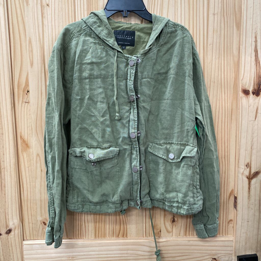 WOMENS SANCTUARY OLIVE GREEN JACKET L