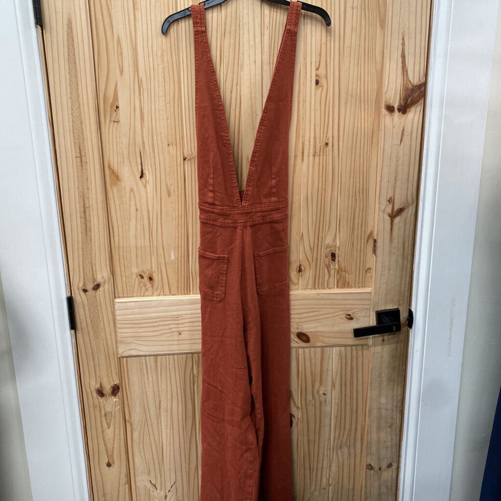 WOMENS DOLLHOUSE RED RUST OVERALLS 11