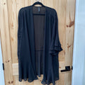 WOMENS TORRID CURVES BLK SHEER CARDIGAN 1X/2X