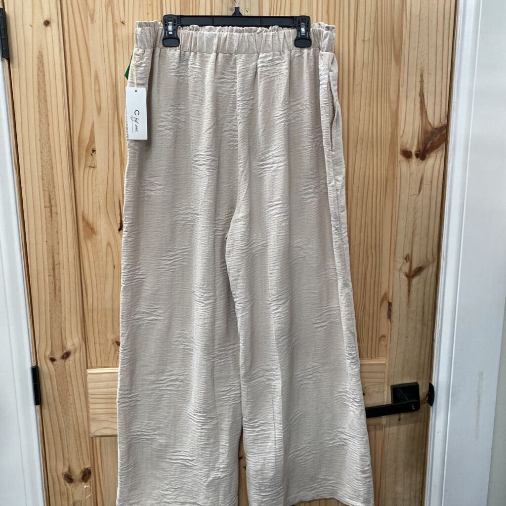 WOMENS C BY ONE BEIGE CASUAL PANTS 1X NWT
