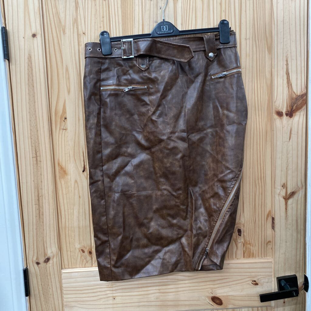 WOMENS FASHION NOVA BROWN CASUAL SKIRT XL NWT