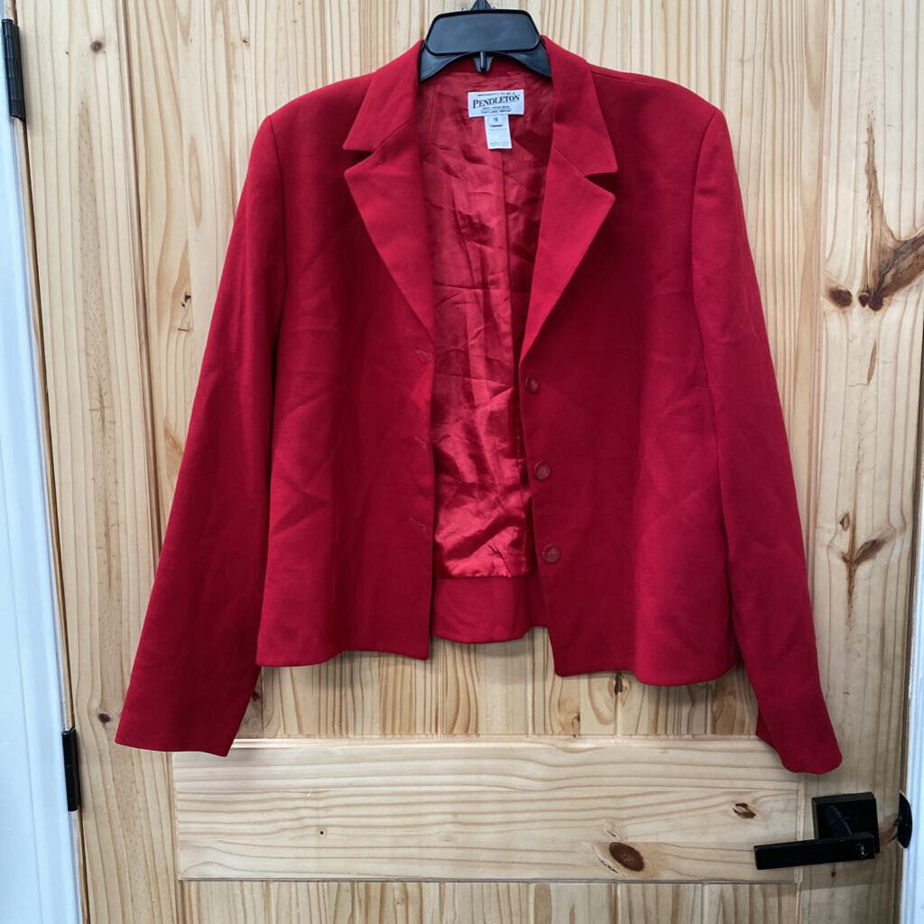 WOMENS PENDLETON RED CASUAL BLAZER 16