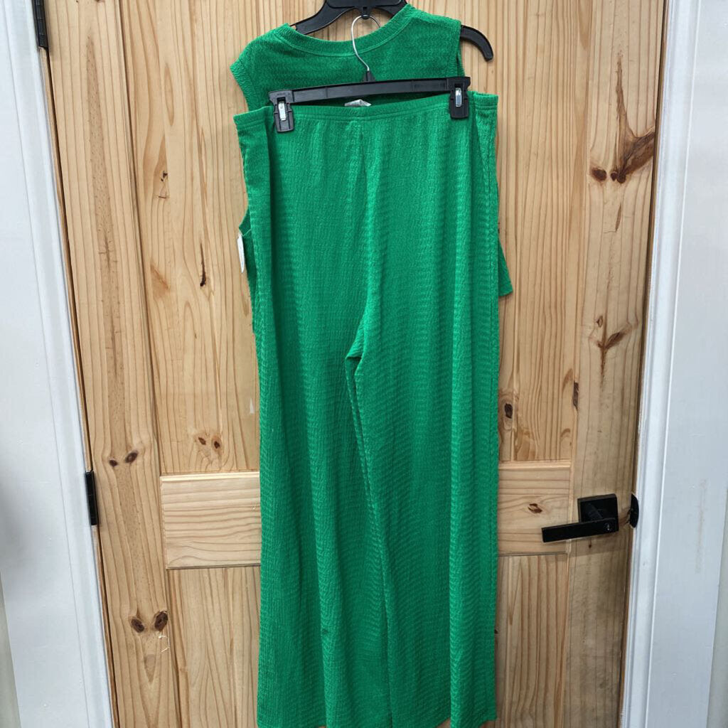 WOMENS SHEIN 2PC SET GREEN 1XL