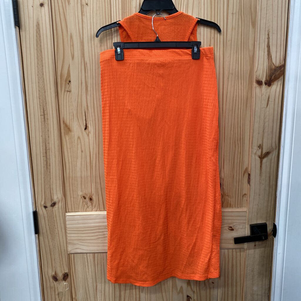 WOMENS SHEIN 2PC ORANGE SET 1X