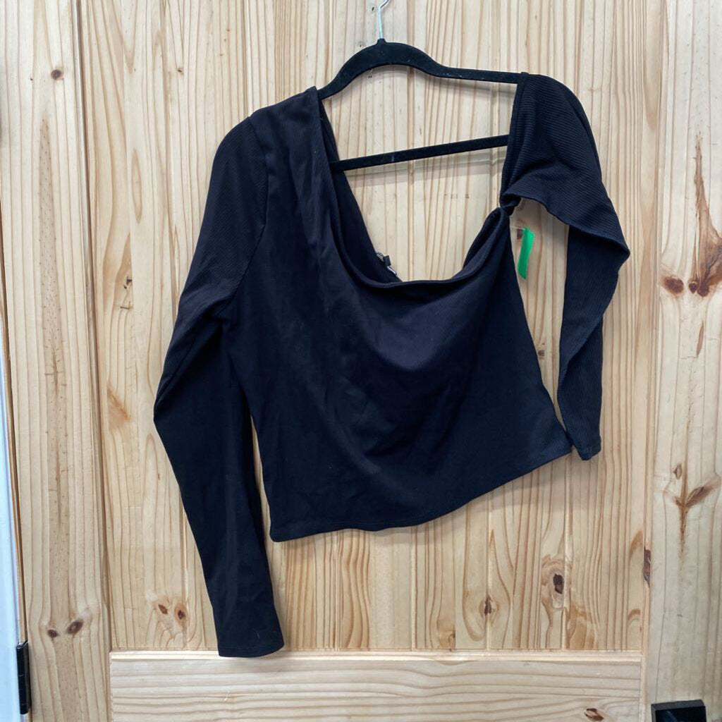 WOMENS FASHIONOVA BLK CASUAL TOP 2X