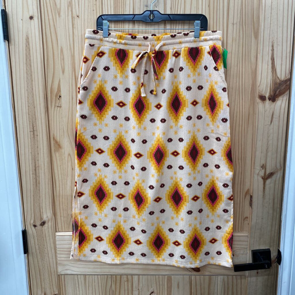 WOMENS CATO CASUAL SKIRT PEACH/WINE/PINK L