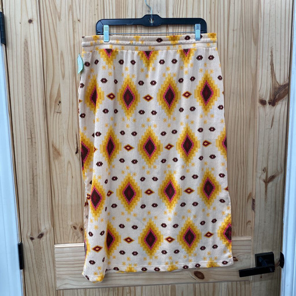 WOMENS CATO CASUAL SKIRT PEACH/WINE/PINK L