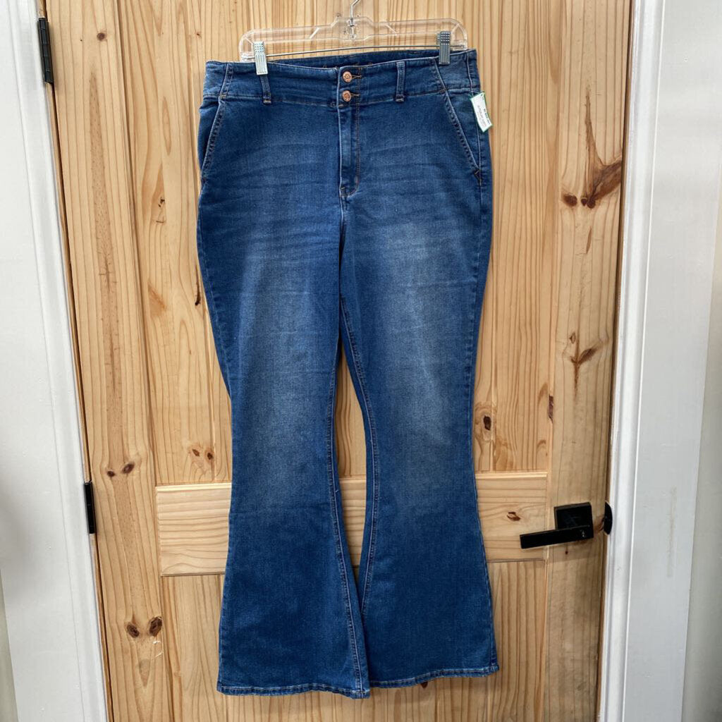 WOMENS COPPERFLASH DENIM FLARE JEANS 12