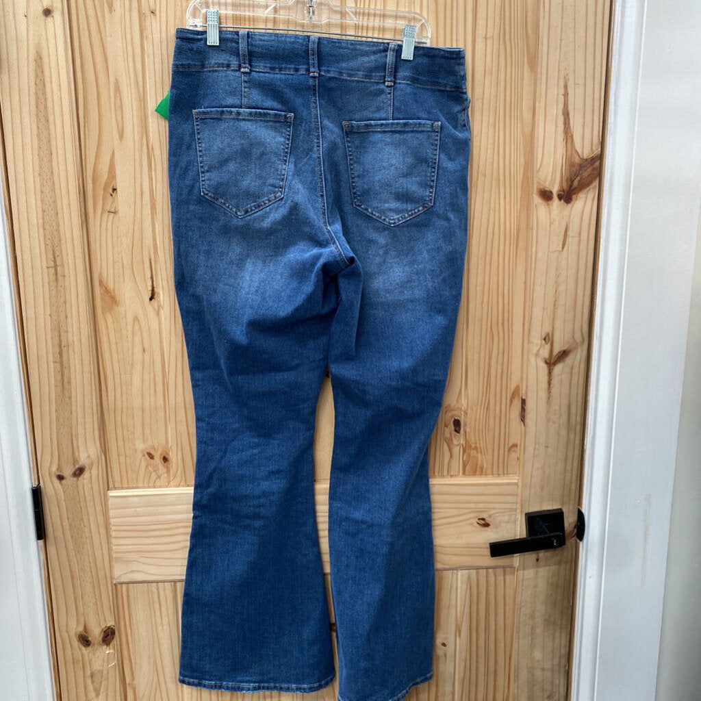 WOMENS COPPERFLASH DENIM FLARE JEANS 12