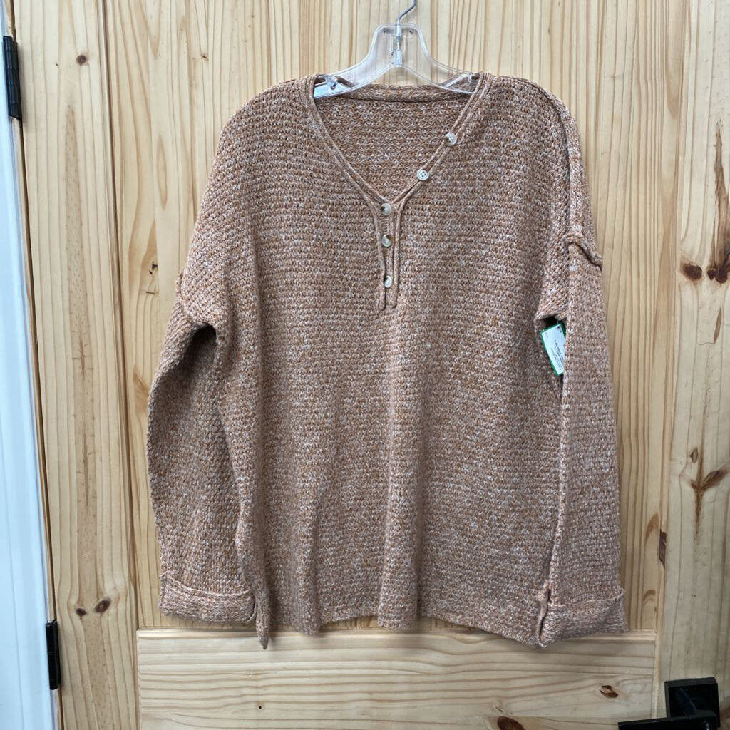 WOMENS SHEIN LT CHESTNUT SWEATER M