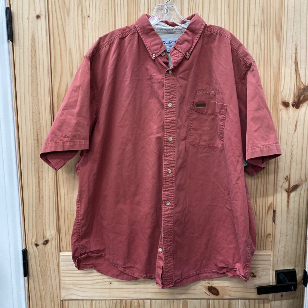 MENS CARHARTT RED SHIRT 2XL