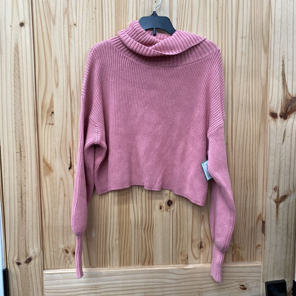 WOMENS WILD FABLE MAUVE CROP TOP SWEATER M