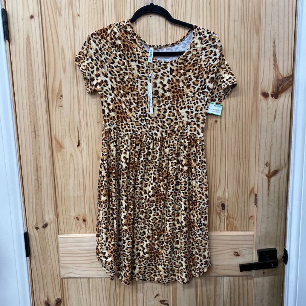 WOMENS HIM ONE LEOPARD DRESS S NWT