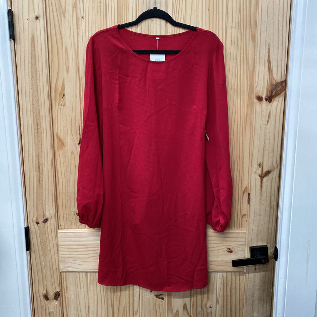 WOMENS FLORAL BLOOMING RED CASUAL DRESS XL NWT