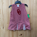 GIRLS OU DRESS SL RED/WHITE Y2K 6/9M