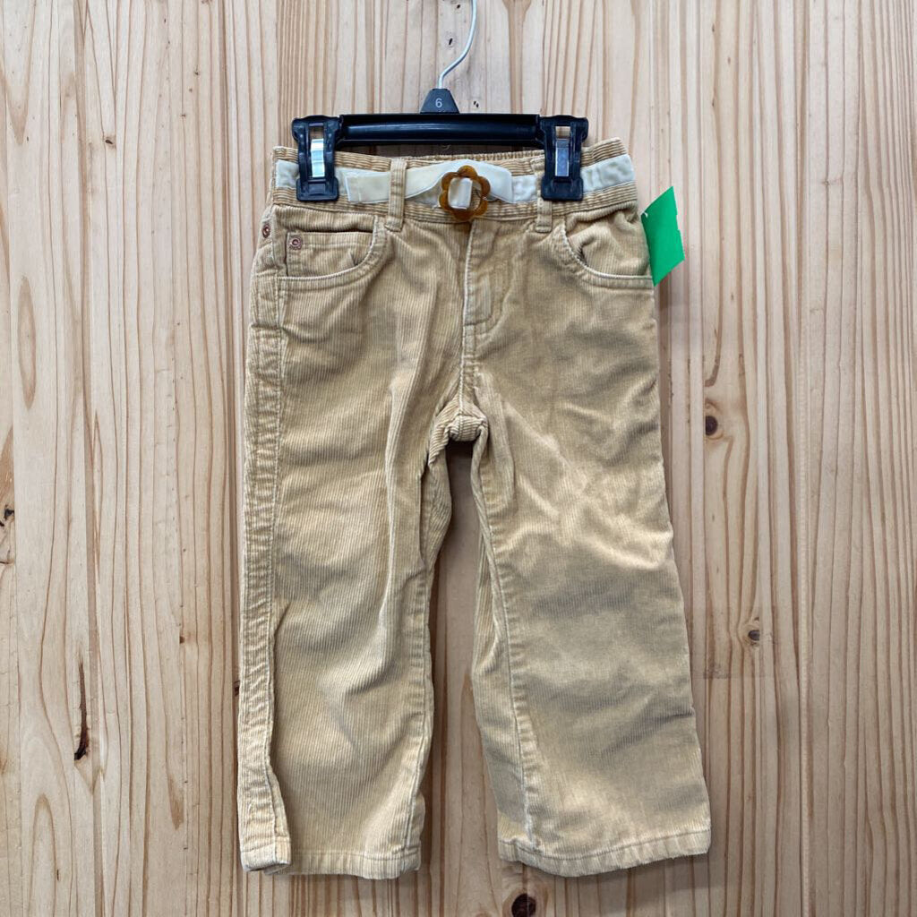 GIRLS OLD NAVY TAN CORDUORY PANTS Y2K 2T