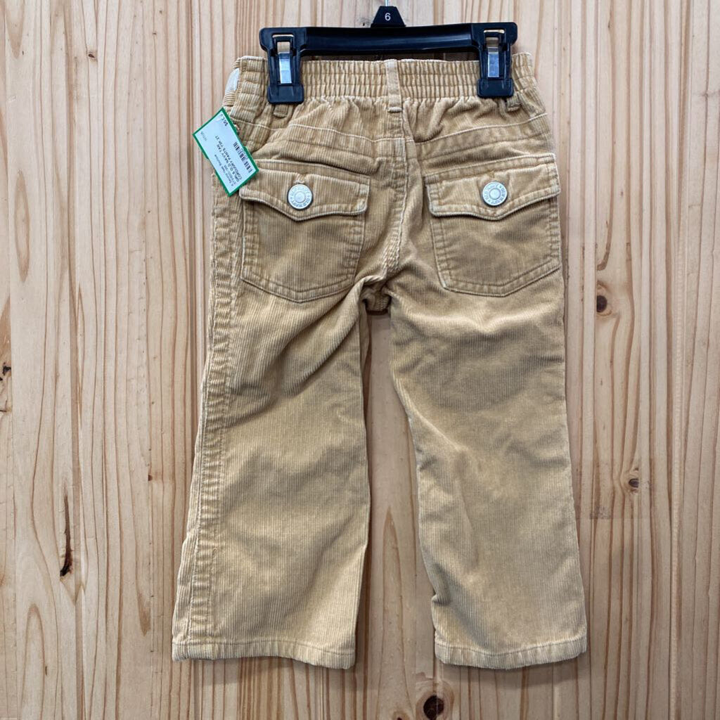 GIRLS OLD NAVY TAN CORDUORY PANTS Y2K 2T
