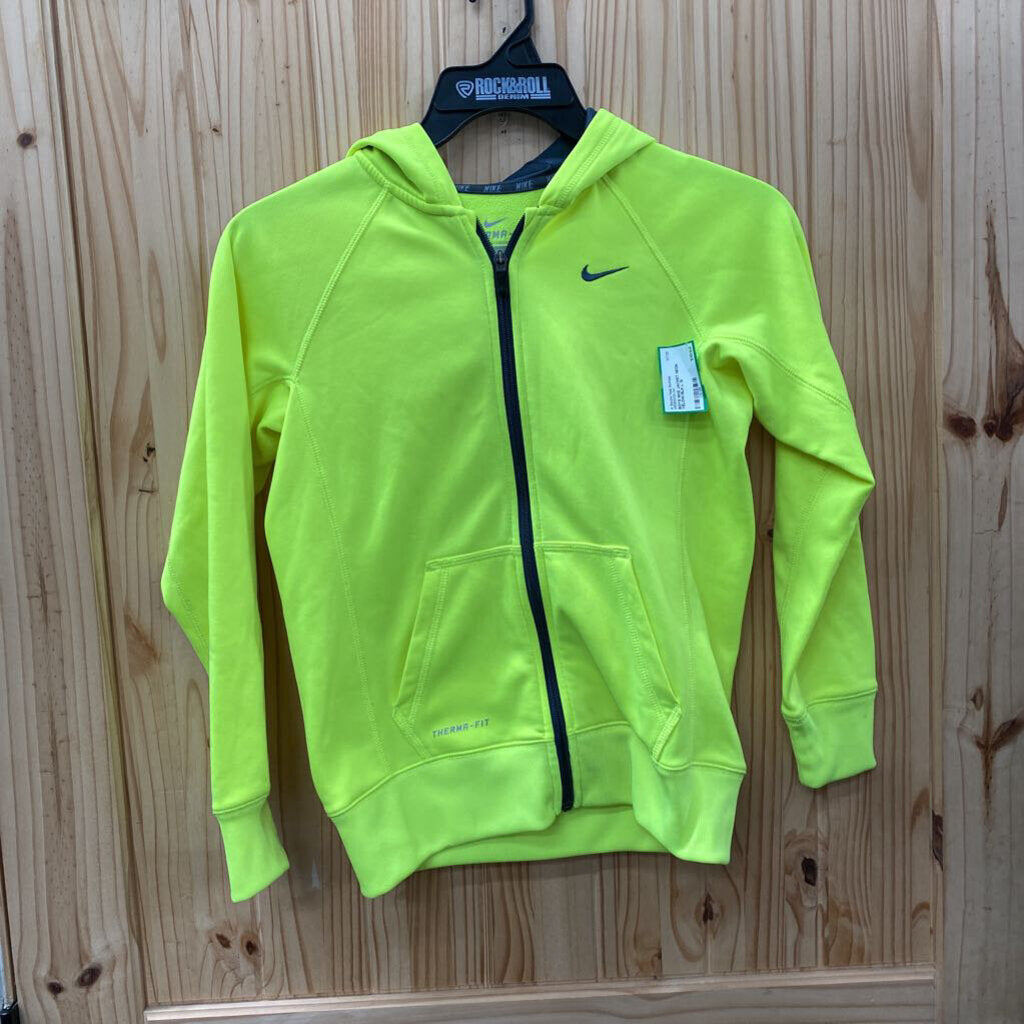 BOYS NIKE JACKET NEON YELOW/BLK L 12