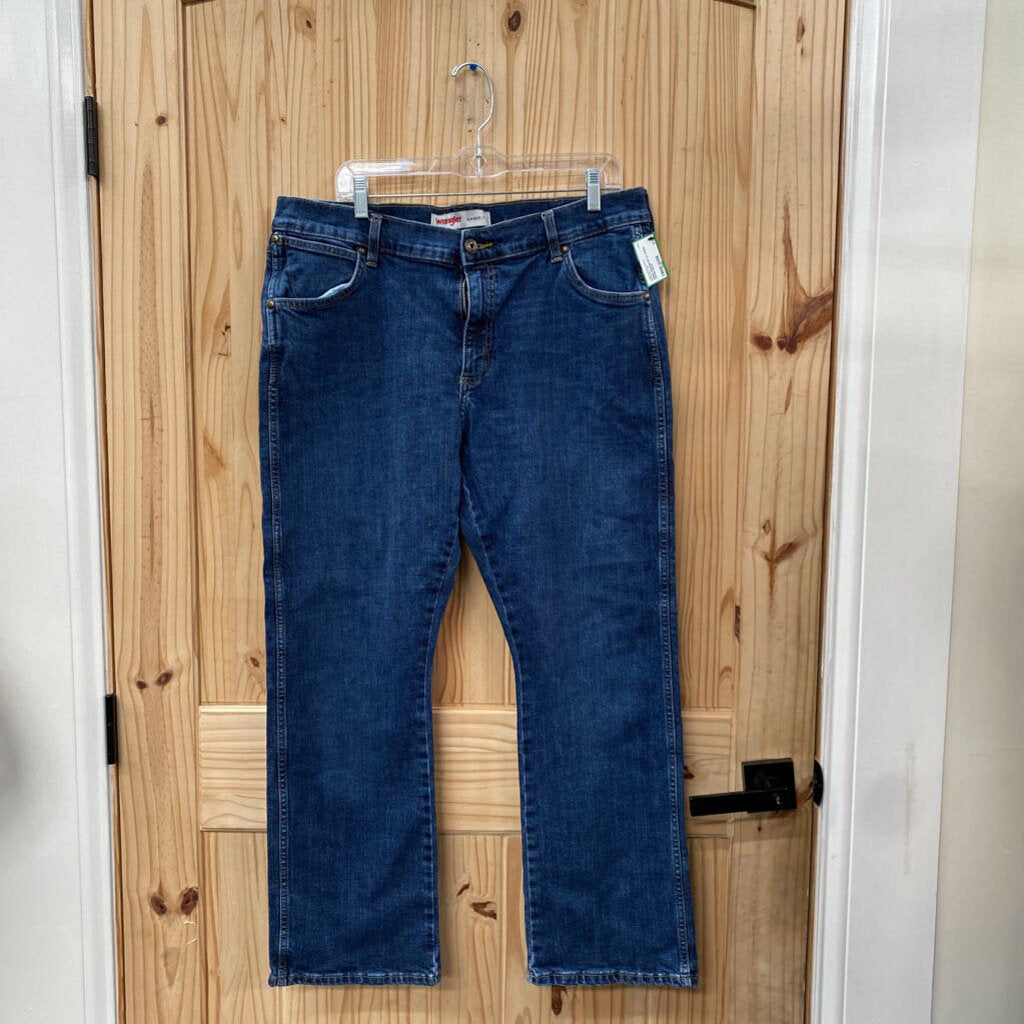 MENS WRANGLER DK DENIM JEANS 36X30