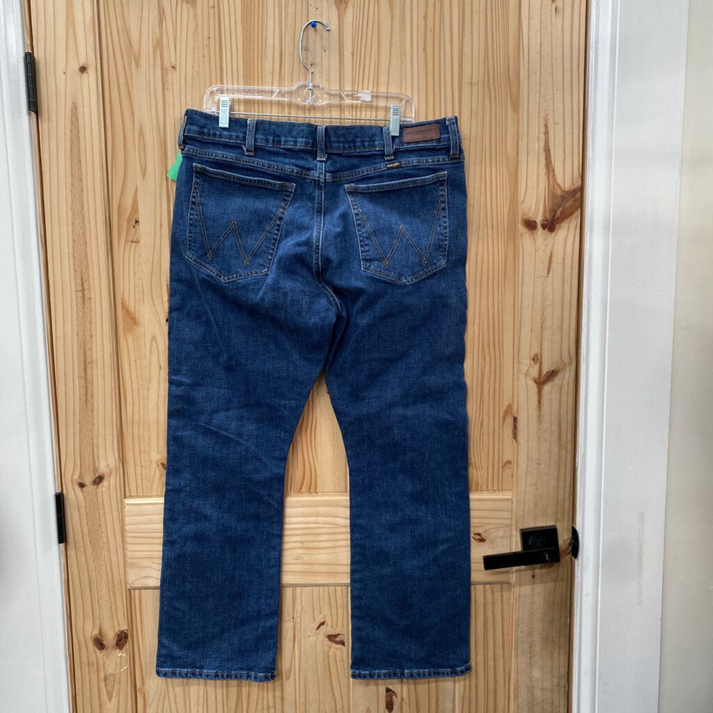 MENS WRANGLER DK DENIM JEANS 36X30