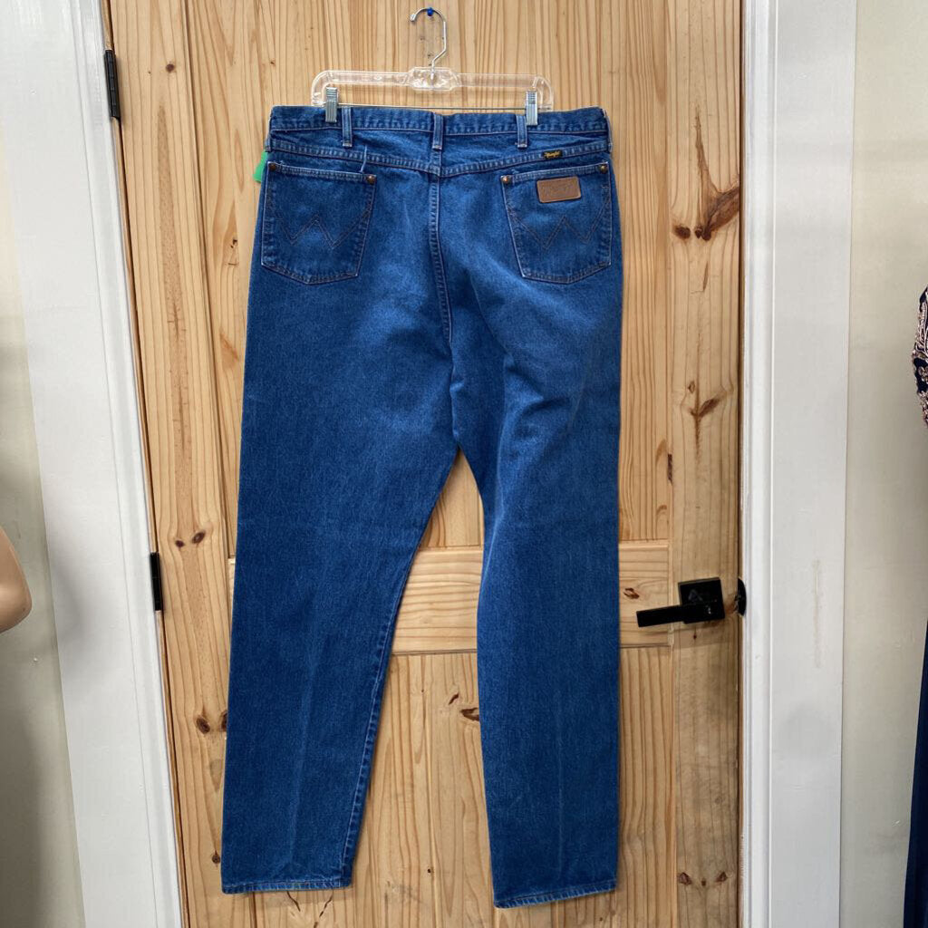 MENS WRANGLER DENIM JEANS 42X36