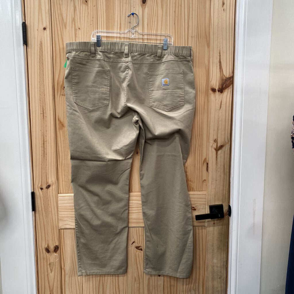 MENS CARHARTT DK TAUPE PANTS 44X32
