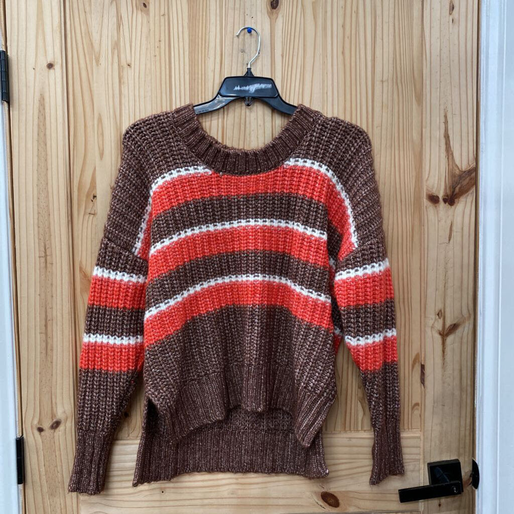 WOMENS OFFLINE SWEATER BROWN/WHITE/RED S