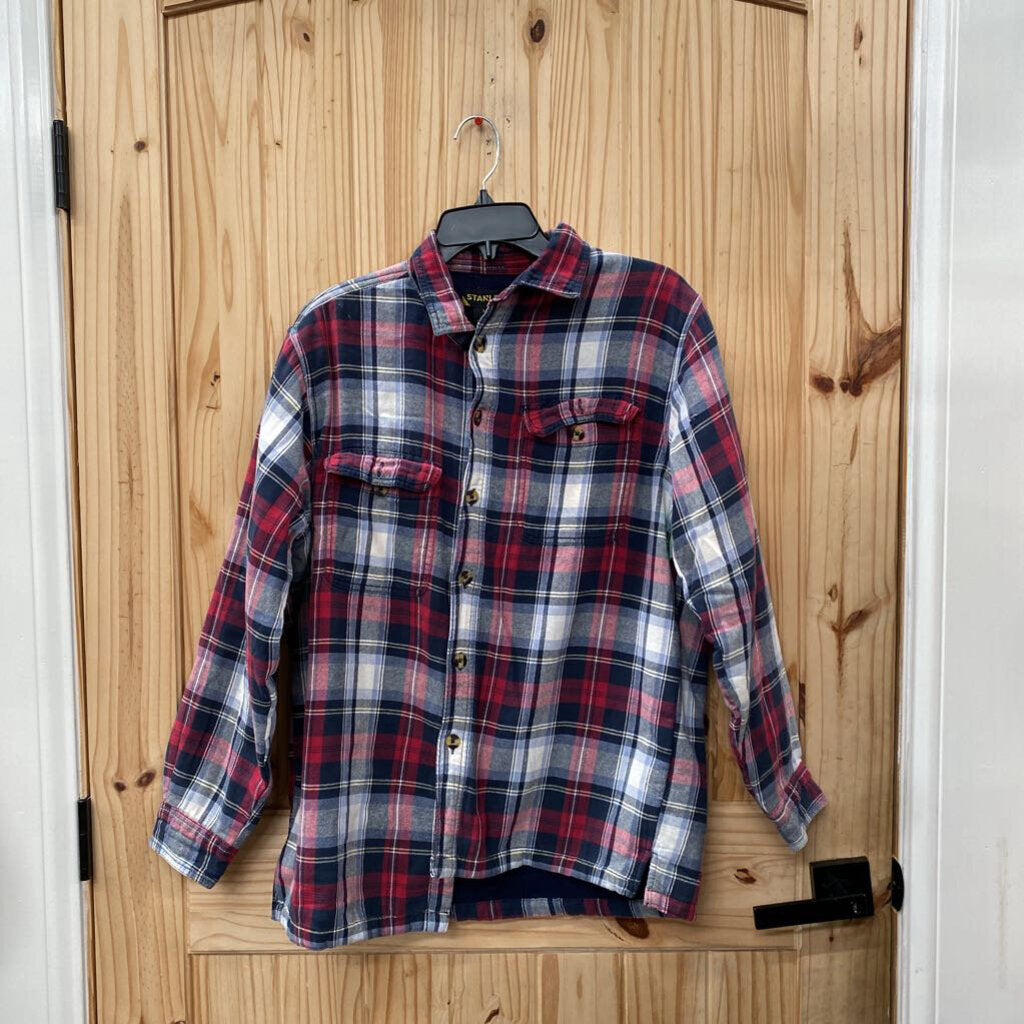 WOMENS STANLEY LS PLAID SHIRT RED/WHITE/BLUE/YELLOW M