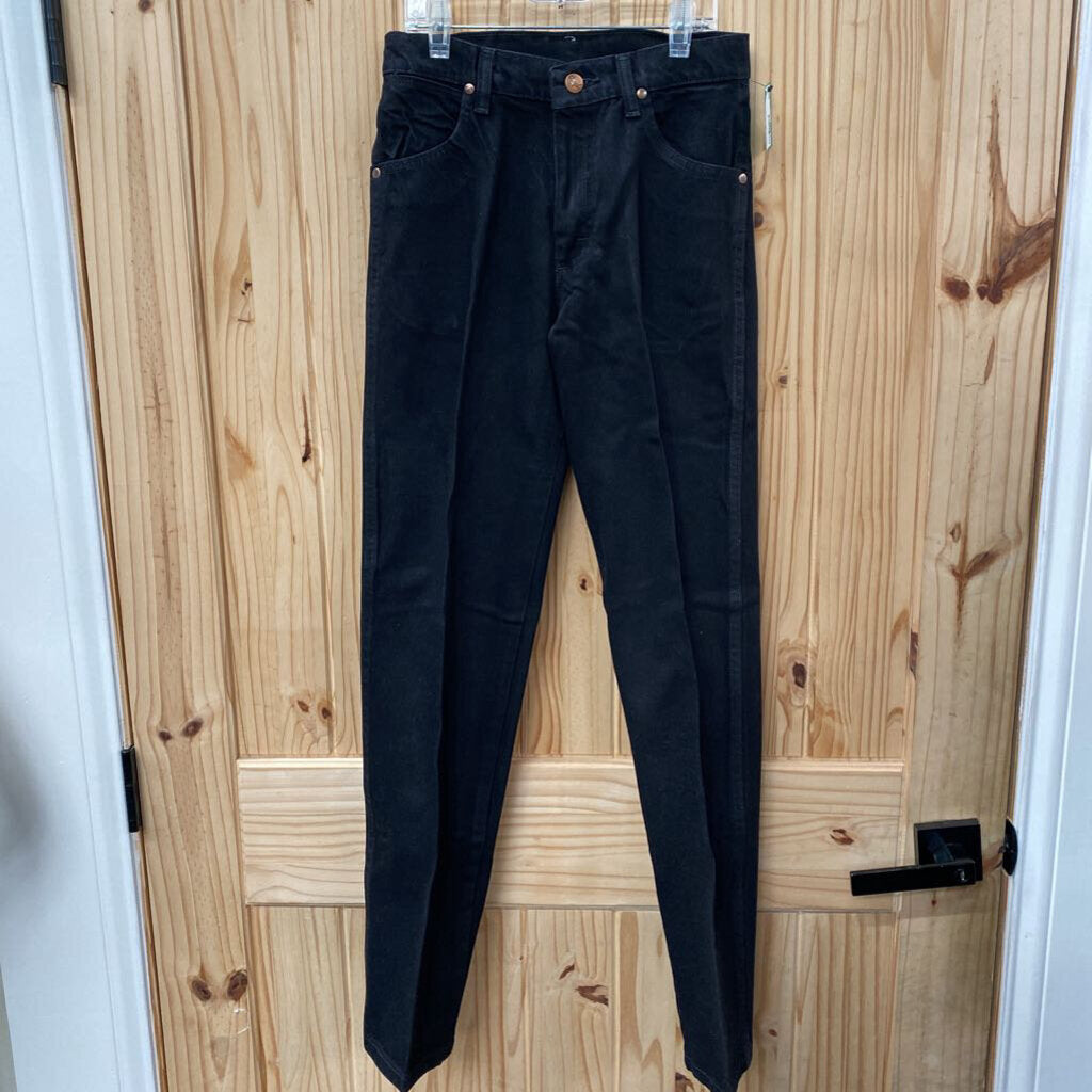 BOYS WRANGLER BLK DNEIM JEANS 14 SLIM