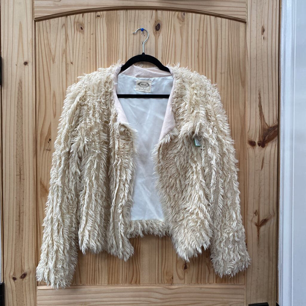 WOMENS MIA JOY IVORY CASUAL JACKET M