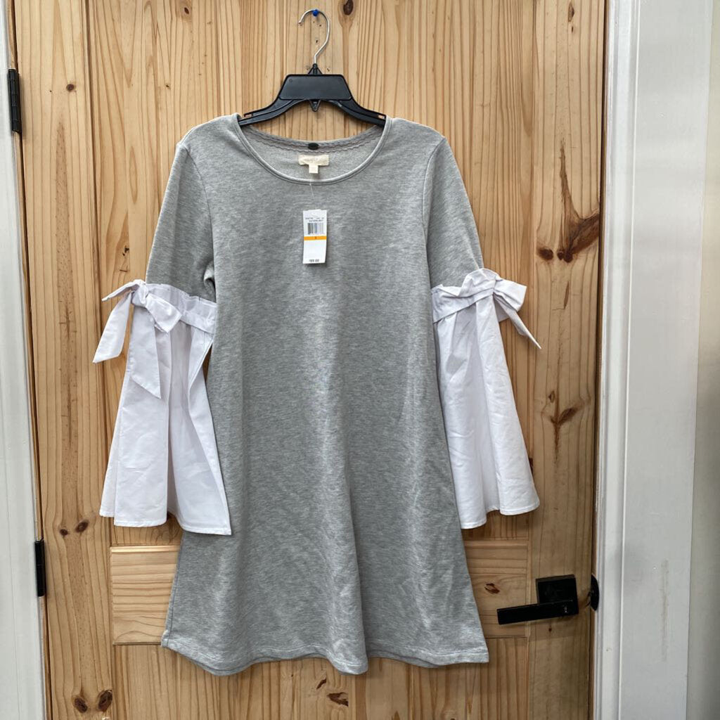 WOMENS CUPIO CASUAL DRESS GREY/WHITE S NWT