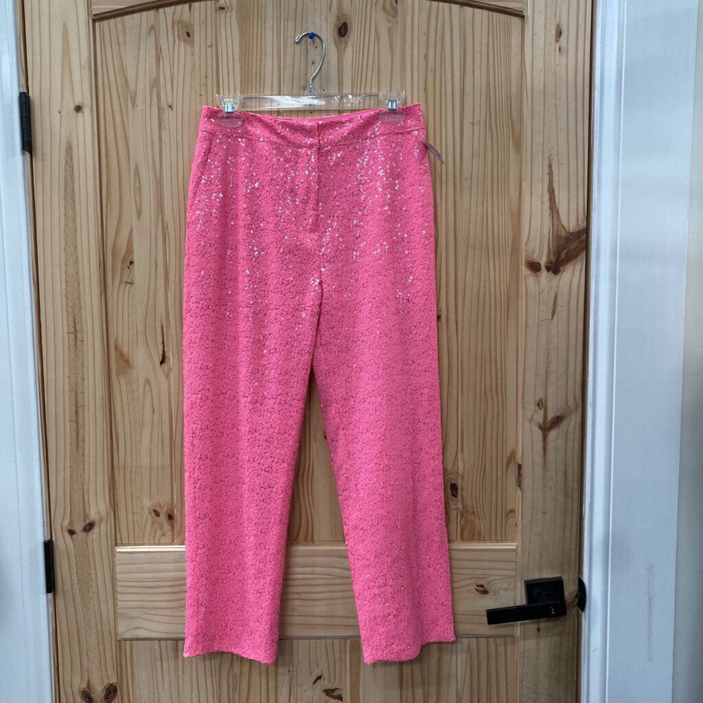 WOMENS WHY DRESS PINK SEQUIN PANTS S NWT
