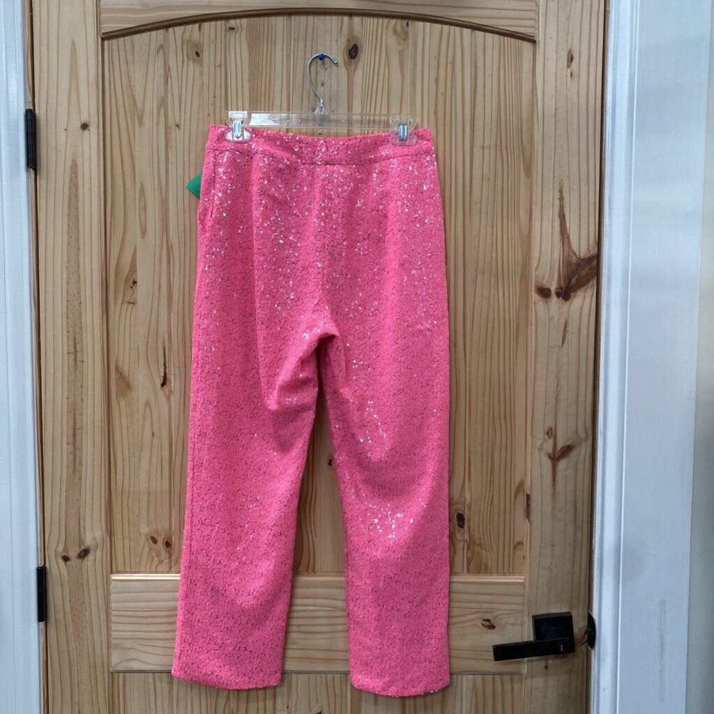 WOMENS WHY DRESS PINK SEQUIN PANTS S NWT