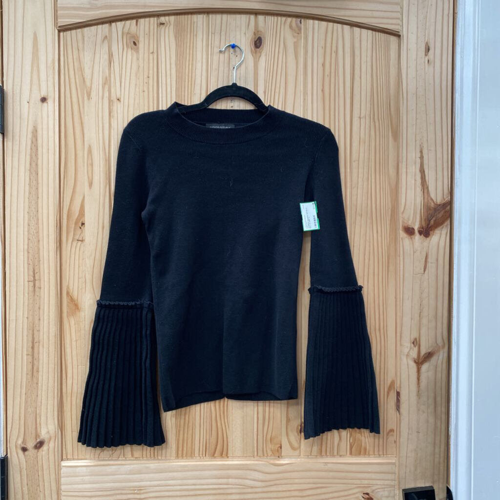 WOMENS BANANA REPUBLIC BLK LS SHIRT S