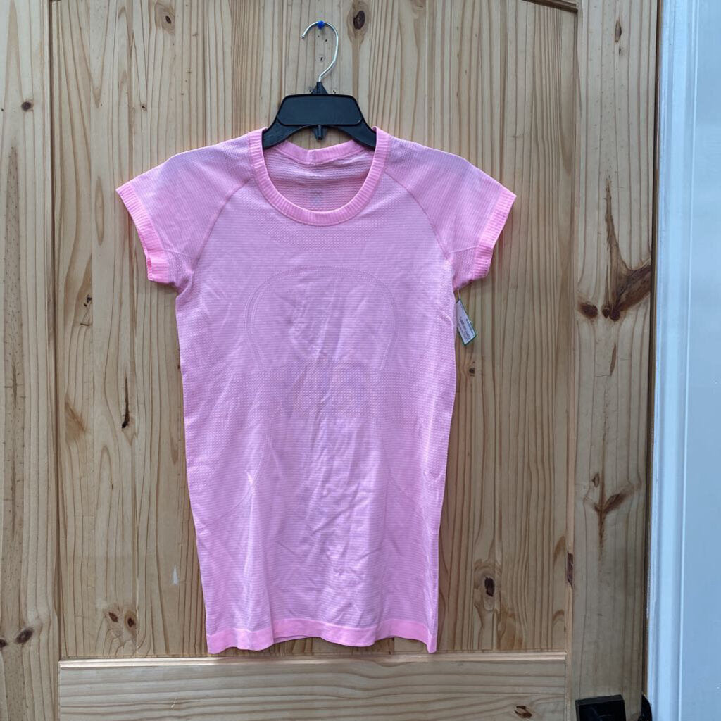 WOMENS LULULEMON SWIFTLY PINK SHIRT S