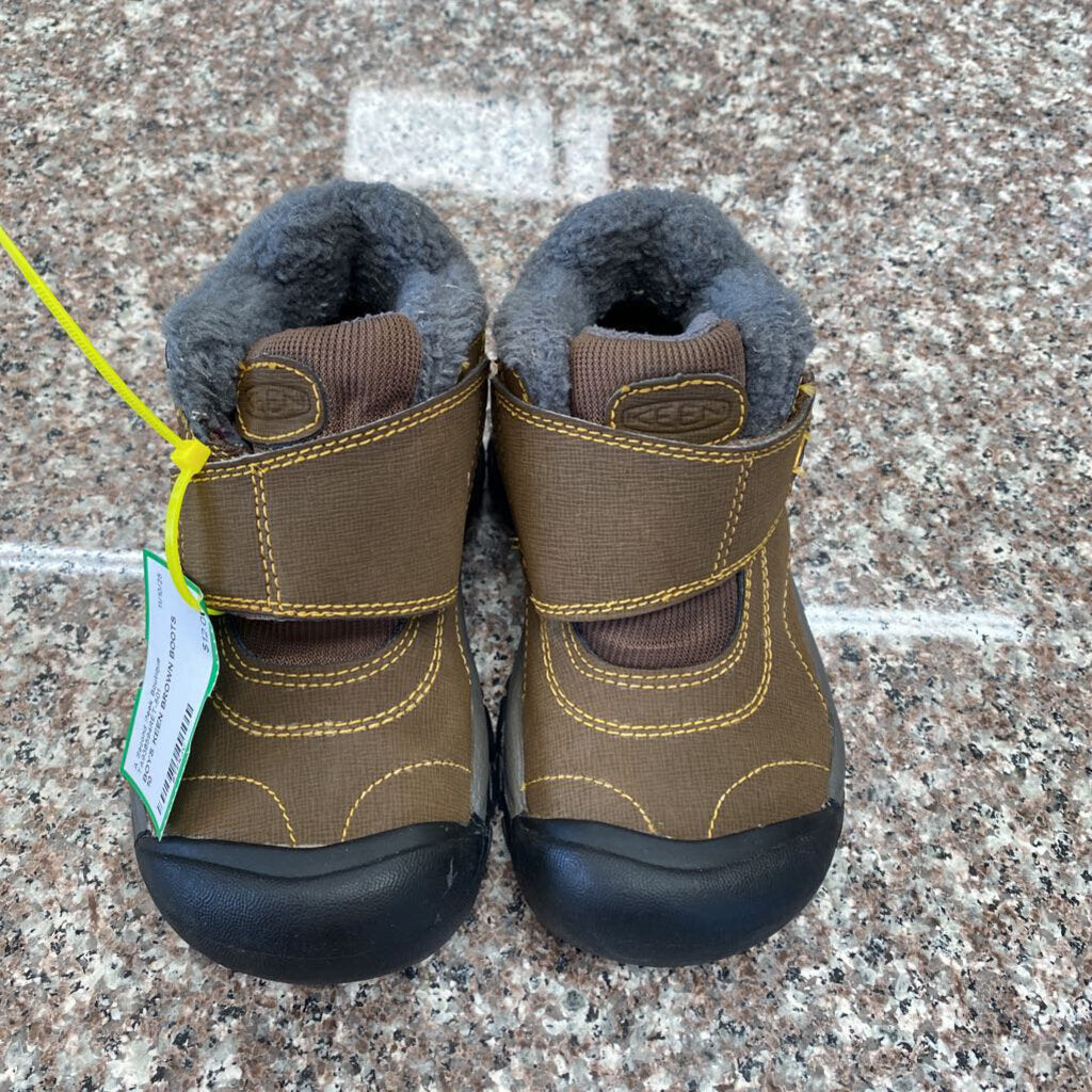 BOYS KEEN BROWN BOOTS 10