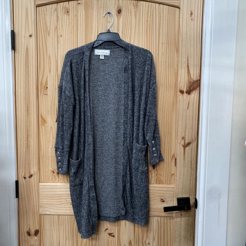 WOMENS FRENCH LAUNDRY CARDIGAN GREY M