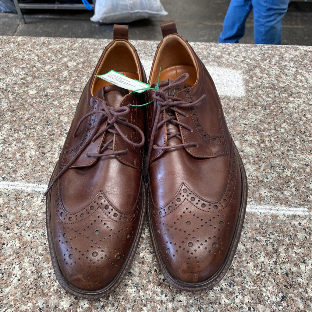MENS ECCO BROWN/WHITE CASUAL SHOES 11/11.5