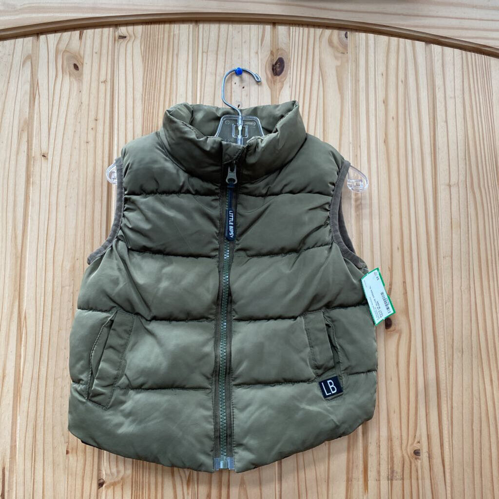 BOYS LB OLIVE GREEN SL VEST 18/24M