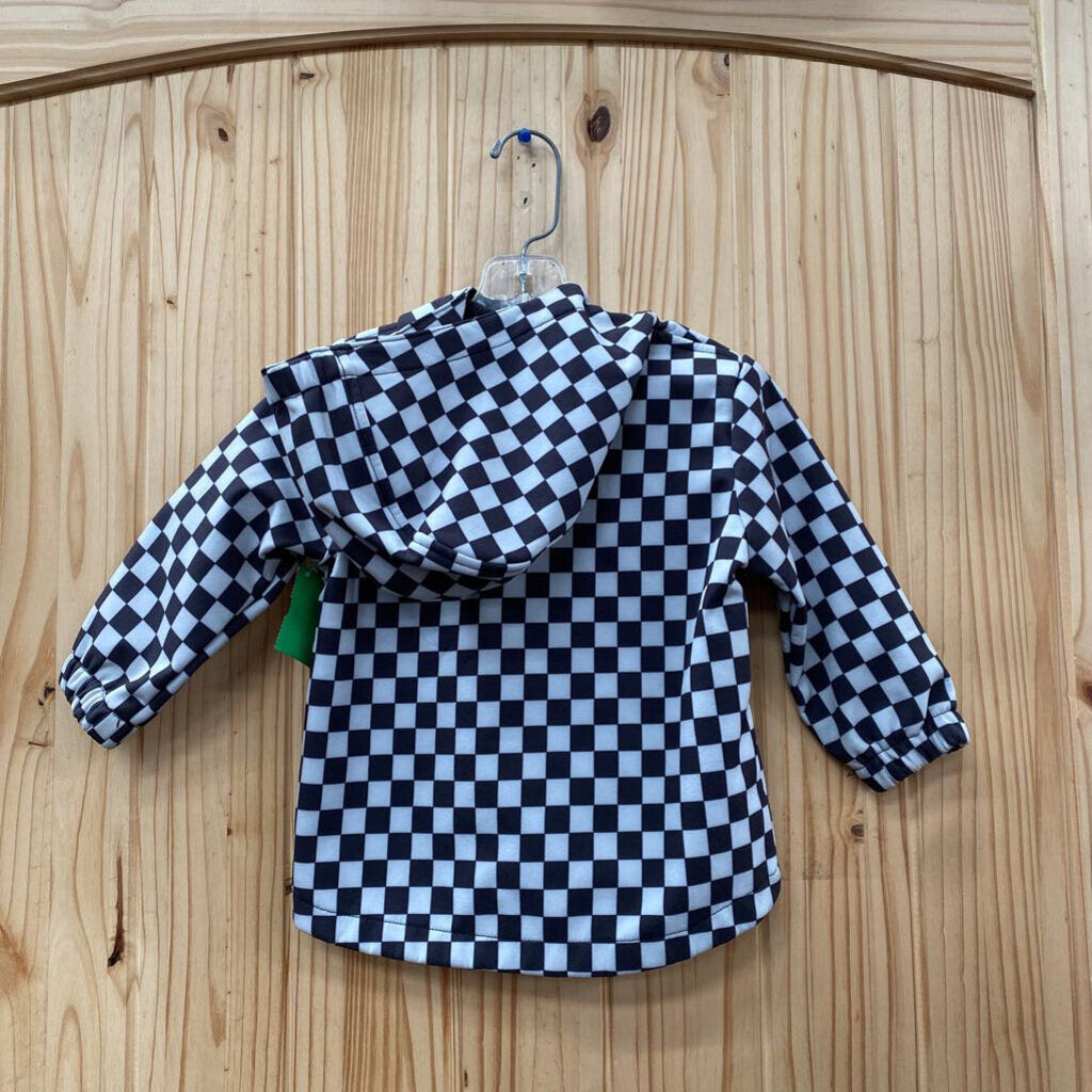 BOYS GH BLK/WHITE JACKET 12/18M