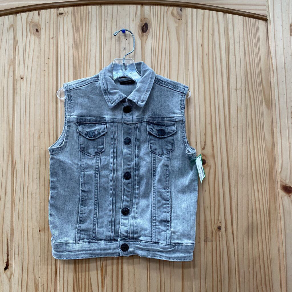 BOYS LB GREY SL DENIM VEST 2T/3T NWT