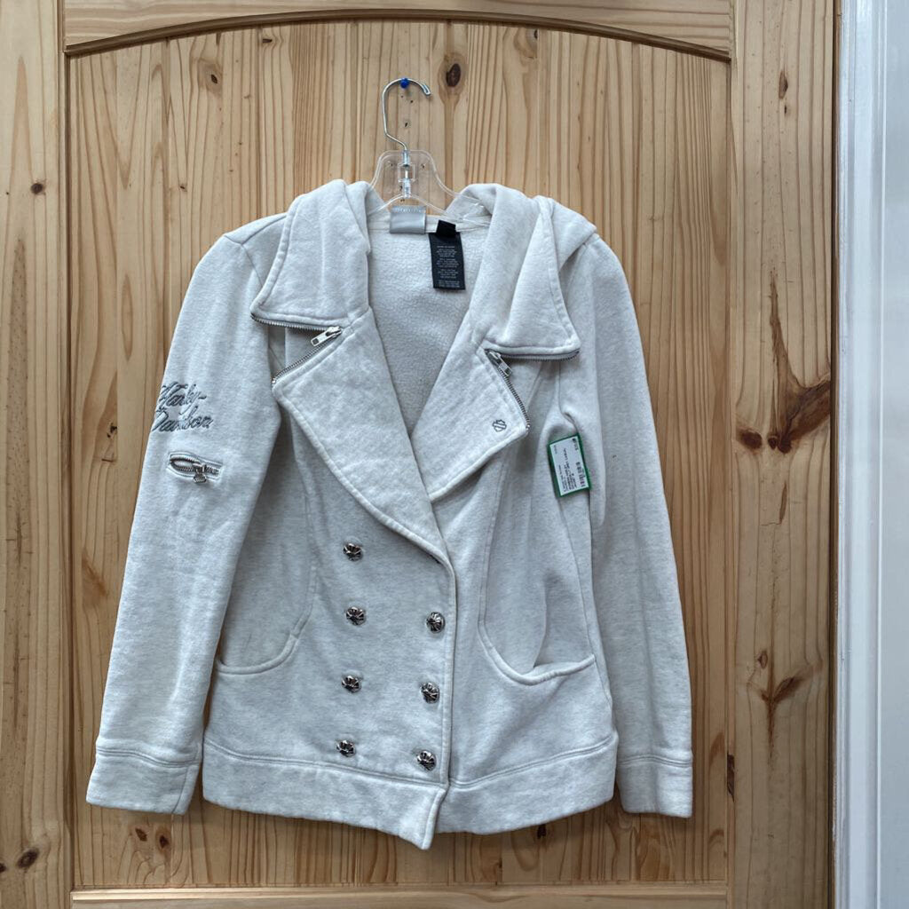 WOMENS HARLEY DAVIDSON LT GREY CASUAL JACKET M