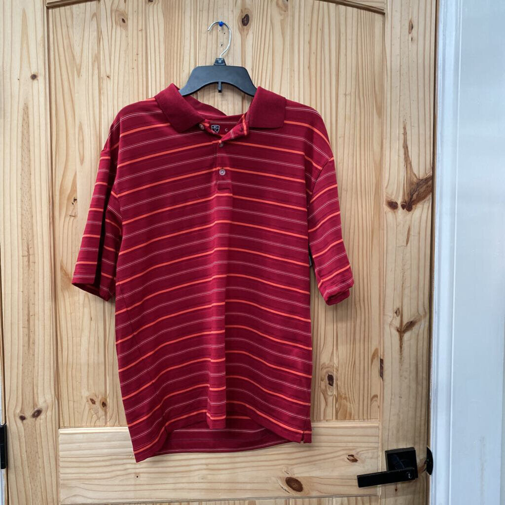 MENS NIKE GOLF WINE/CORAL POLO SHIRT M