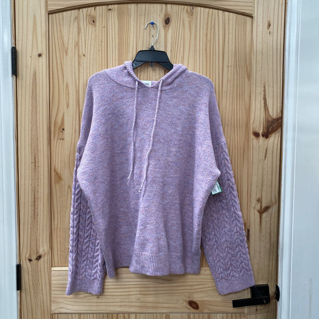 WOMENS &MERCI MAUVE HOODIE L