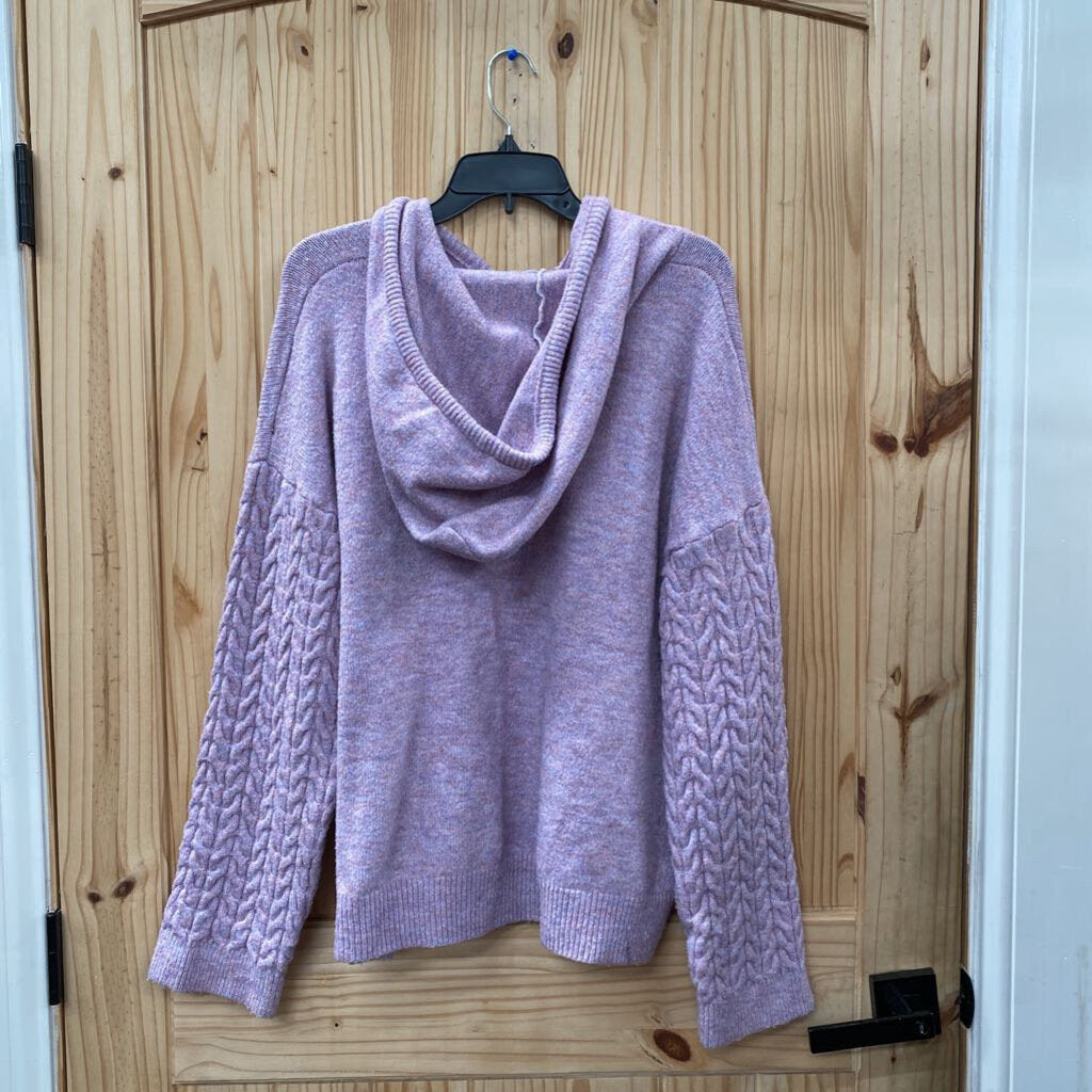 WOMENS &MERCI MAUVE HOODIE L